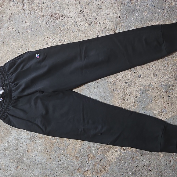 Champion Black Sweatpants with Logo - Picture 1 of 3